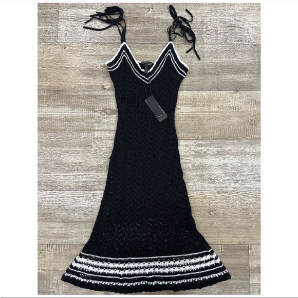 NWT BCBGMAXAZRIA Day Midi Crochet Dress $225 - Picture 2 of 4